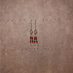 Multicolor Beaded Dangle Earrings